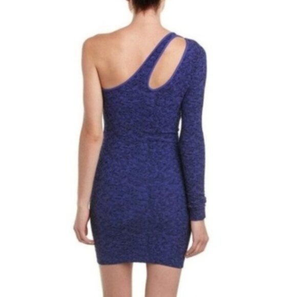 BCBG Generation Bodycon One Shoulder Stretch Dress Size XS Small Purple Blue - Picture 3 of 9